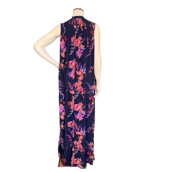 A New Day Smocked Sleeveless Floral Maxi Dress Sz XXL/2XL #106E - Picture 5 of 8